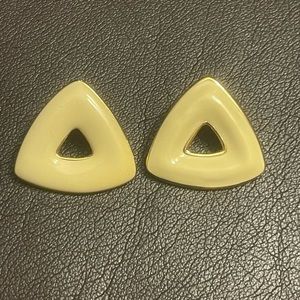 Triangle enamel earrings